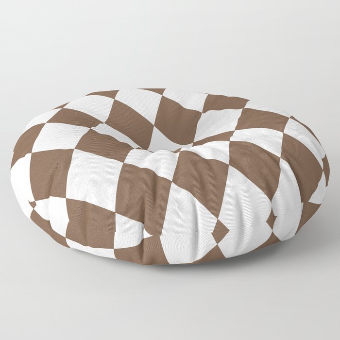 Rhombus (Coffee/White) Floor Pillow
