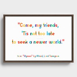 from Ulysses by Alfred, Lord Tennyson Framed Canvas
