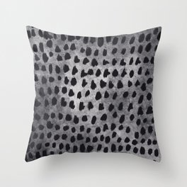 Brushstrokes polka dot abstract pattern Throw Pillow