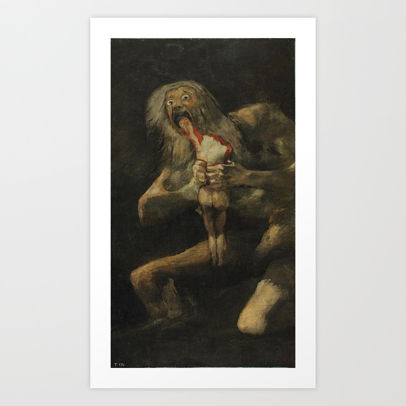 Saturn Devouring His Son Goya Art Print By Famouspaintings