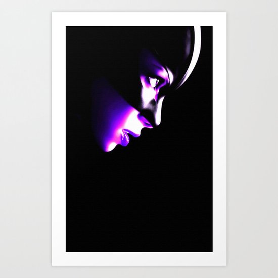 WOMAN IN BLACK Art Print