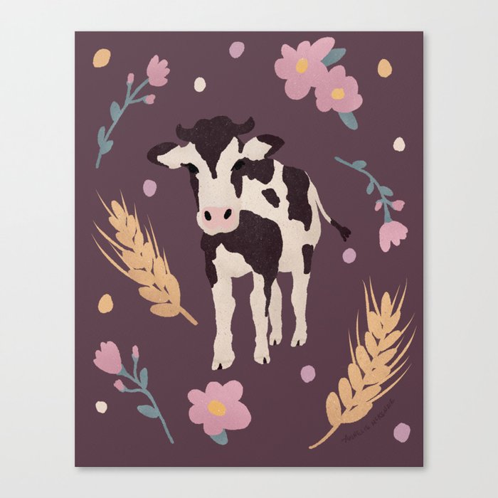 Cute Cow Pattern Canvas Print