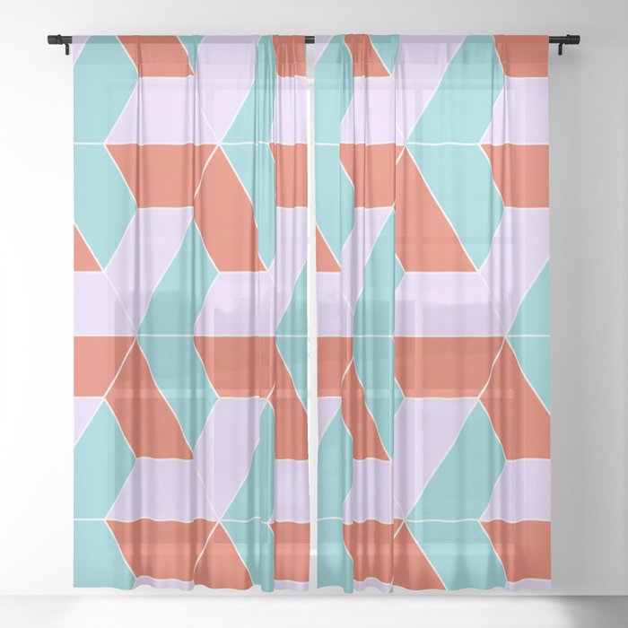 Geometric Pattern 4 Sheer Curtain