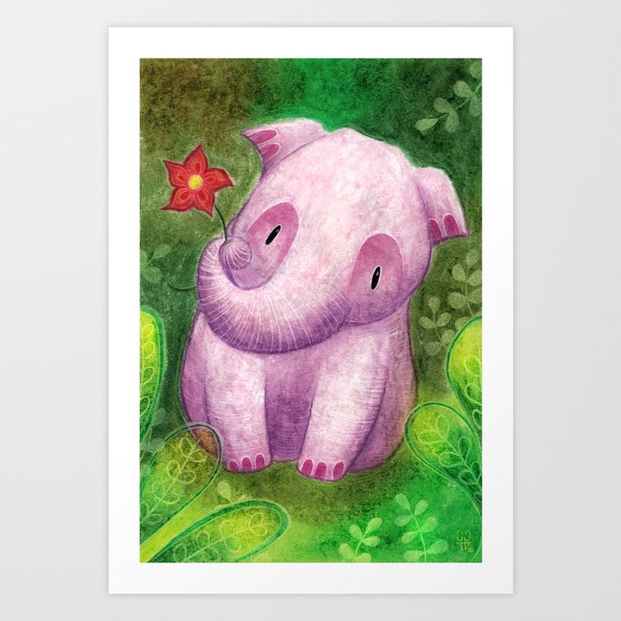 Little elephant Art Print