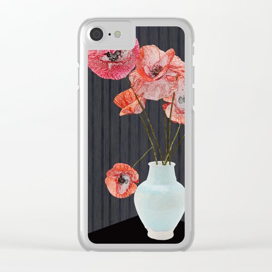 Still life with poppies Clear iPhone Case