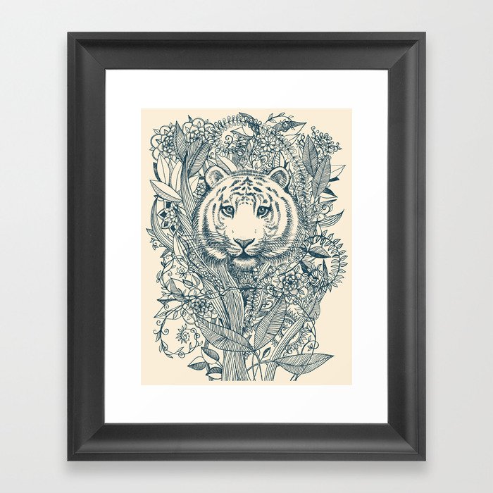 Tiger Tangle Framed Art Print