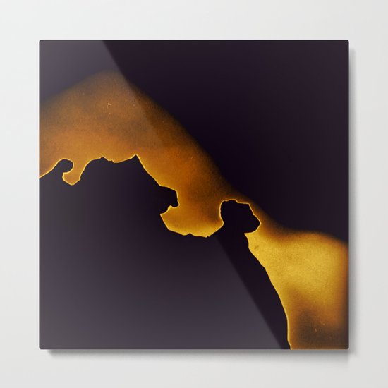 abstract gold Metal Print