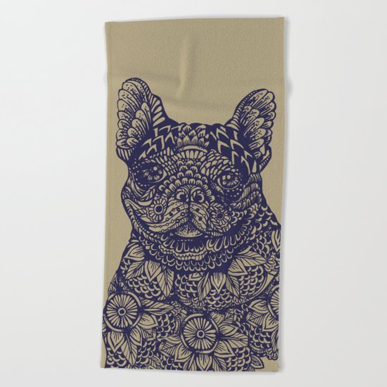 MANDALA OF FRENCHIE Beach Towel