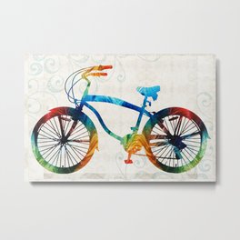 Colorful Bike Art - Free Spirit - By Sharon Cummings Metal Print | Painting, Bicycle, Beachcruiser, Gift, Beachhouse, Bike, Activelifestyle, Sports, Beachy, Cycling 