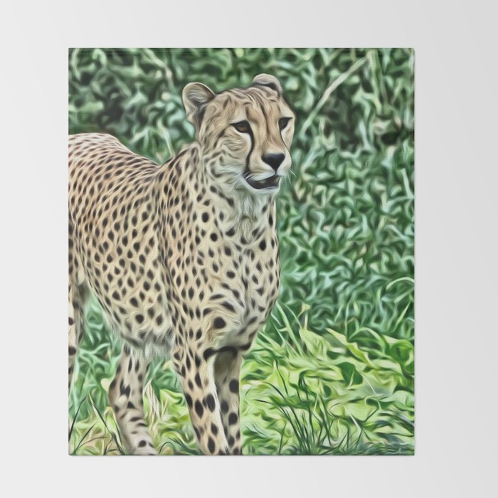 painted cheetah throw blanket by jamcolorsspecial society6