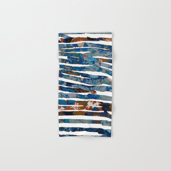 floral cut into stripes Hand & Bath Towel