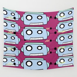Crazy Robot Print Wall Tapestry
