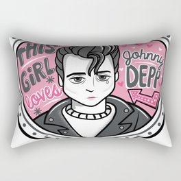 This Girl Loves Johnny Depp Rectangular Pillow
