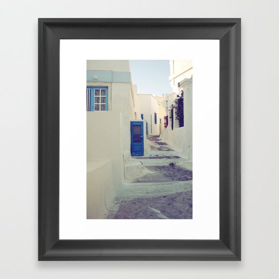 Santorini Door III Framed Art Print