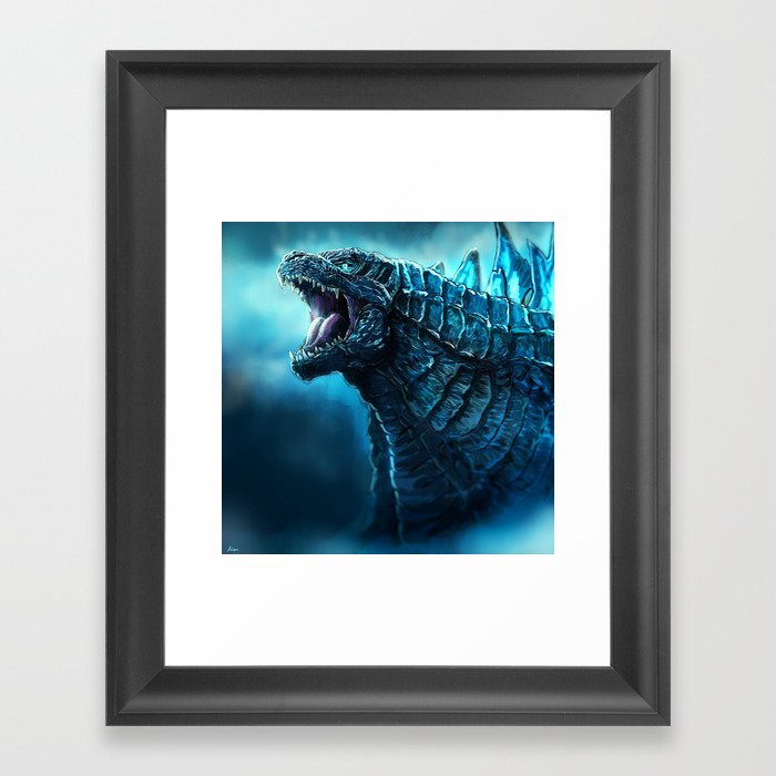 The King of Monsters - Godzilla Framed Art Print