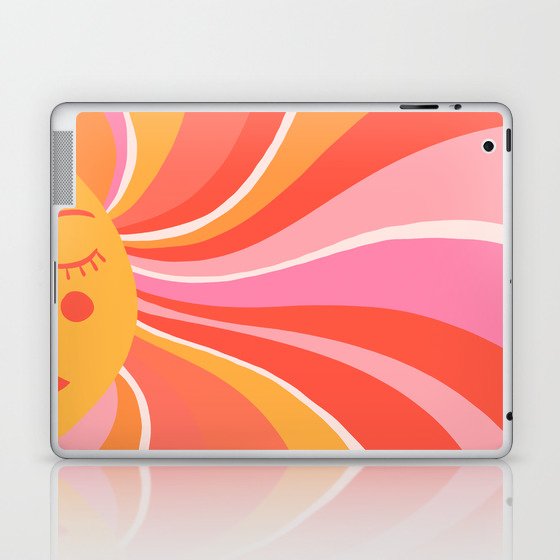Sunshine Swirl – Pink & Peach Palette Laptop & iPad Skin