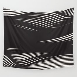 Wavy Black and Beige 13 Wall Tapestry