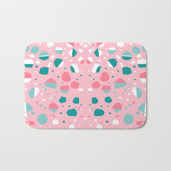 Airhead - memphis throwback retro vintage pastel pink palm springs socal california dreamer pop art Bath Mat