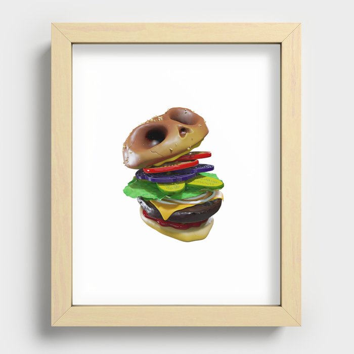 Death Burger Recessed Framed Print