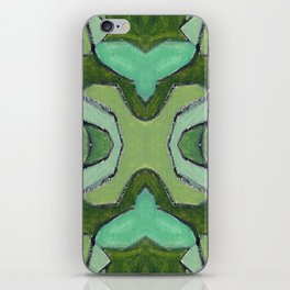 Abstract Ornamental Oil Painting On Canvas 2c49.4 Emerald Olive Mint Green iPhone Skin