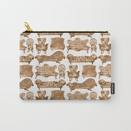 Victorian Lounge – Sepia Palette Carry-All Pouch