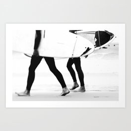 Catch a Wave Print - abstract black white surf board photography - Cool Surfers Print - Beach Decor Art Print