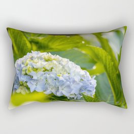 Blue and yellow flower, Hydrangea, cute and beautiful blossom. Rectangular Pillow