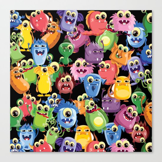 cute monsters Canvas Print