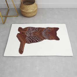 Meow Meow - Orange & Red Dotted Cat Rug