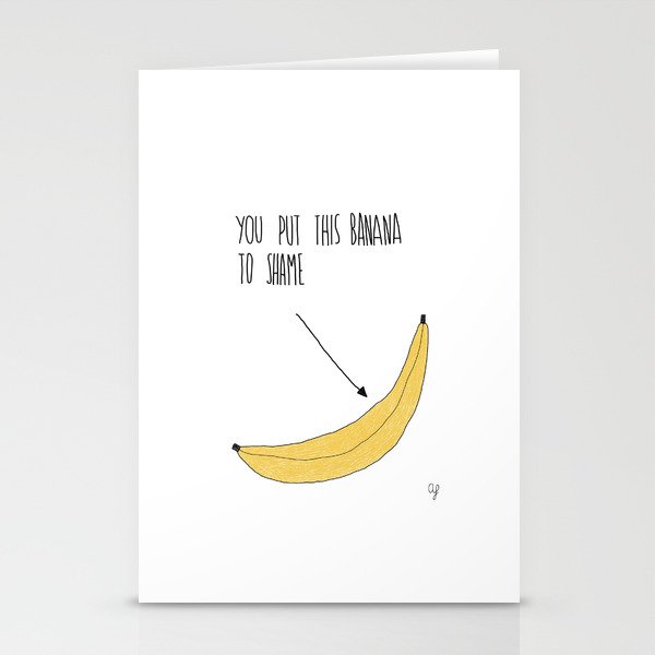 Banana Shame Stationery Cards