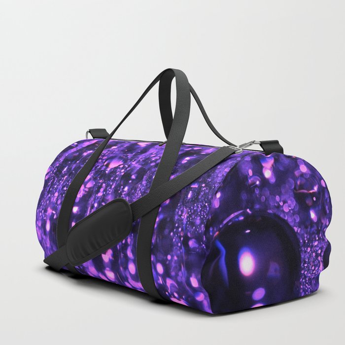 Purple Fractal Duffle Bag