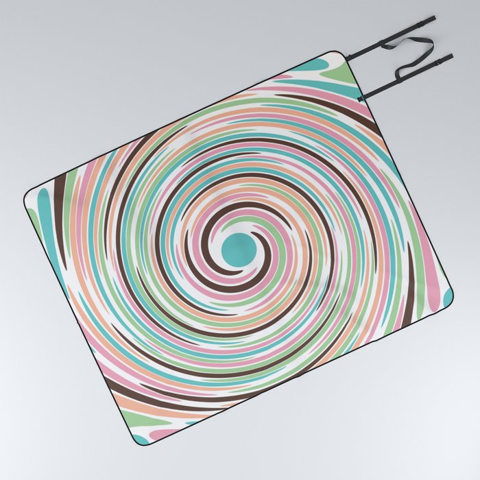 Pastel swirl Picnic Blanket