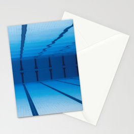 Underwater Empty Swimming Pool. Stationery Card