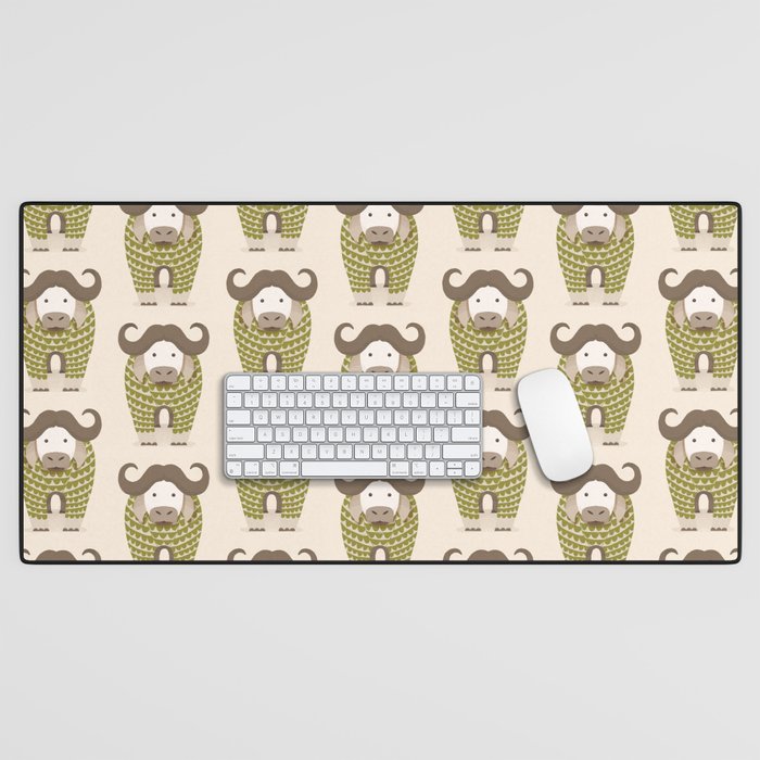 Whimsical Cape Buffalo Desk Mat