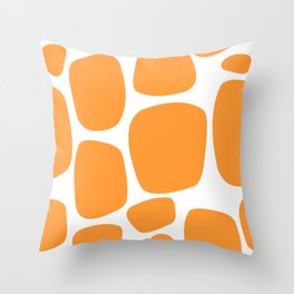 Orange Stonework Throw Pillow