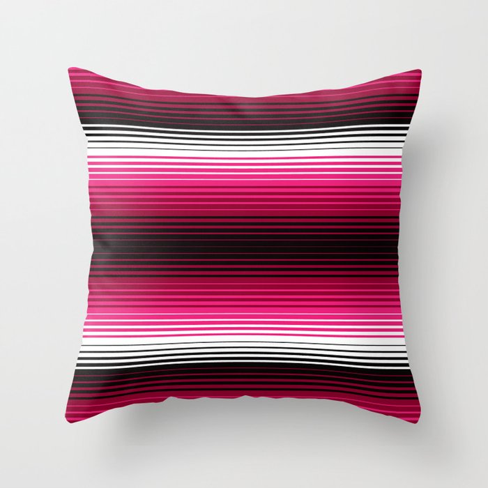 Deconstructed Serape In Magenta Throw Pillow By Beckybailey1