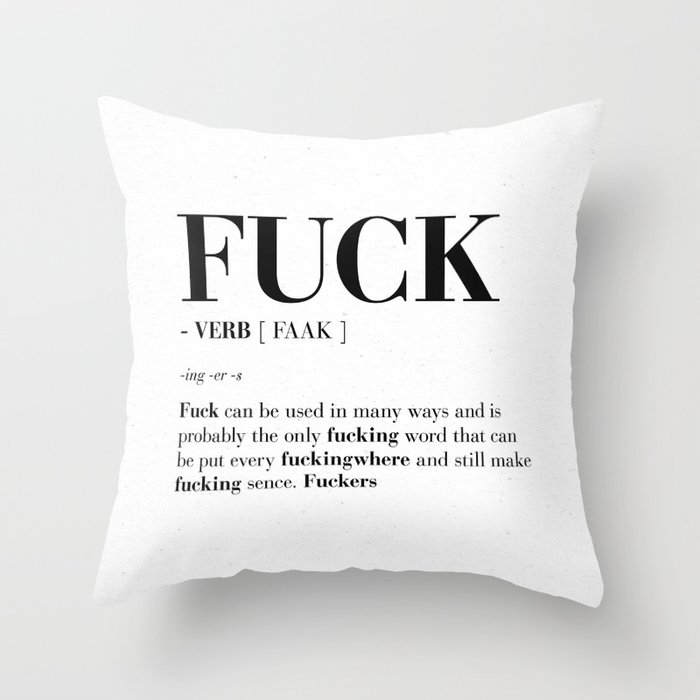 Fuck Throw Pillow By Textboy Society6
