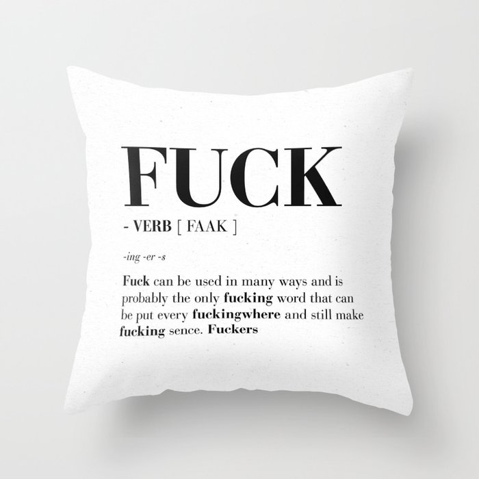 FUCK Throw Pillow