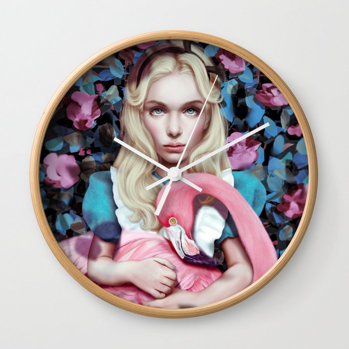 "Alice in Wonderland" by Giulio Rossi Wall Clock