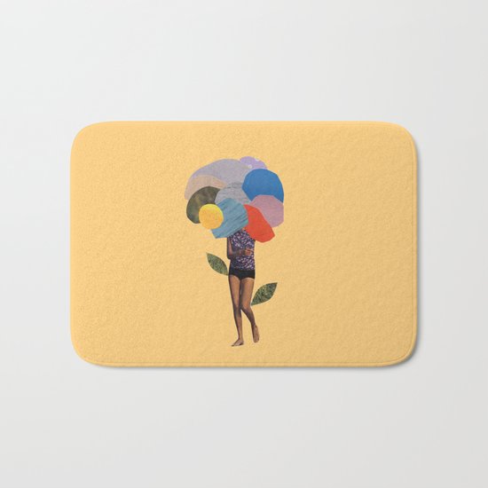 i dream of you amid the flowers Bath Mat