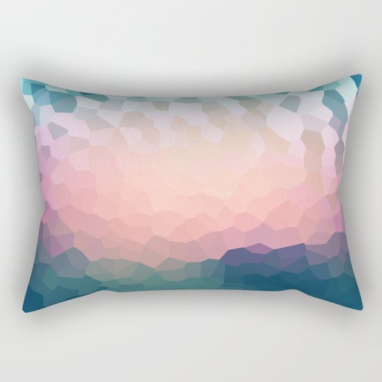 Abstract blue - pink background . Rectangular Pillow