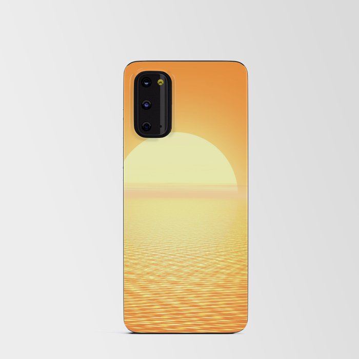 sunset Landscape Illustration Android Card Case