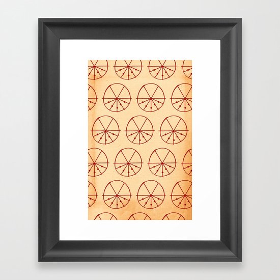 Circle Sections Framed Art Print