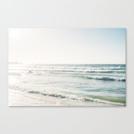 Surfing at Monterey - California Coast Sunset - Pacific Ocean Surf Travel Photography Canvas Print