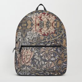 Finst American art, Honeysuckle by William Morris Backpack