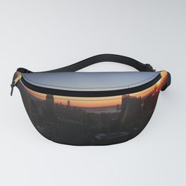 Downtown New York City Skyscrapers during Sunset in Winter Fanny Pack