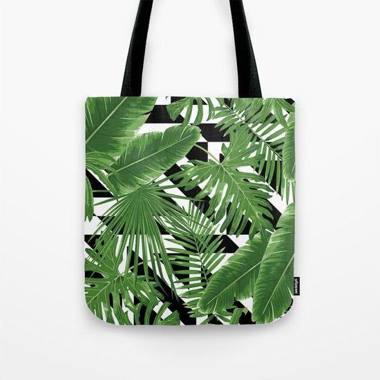 tropical geometric Tote Bag