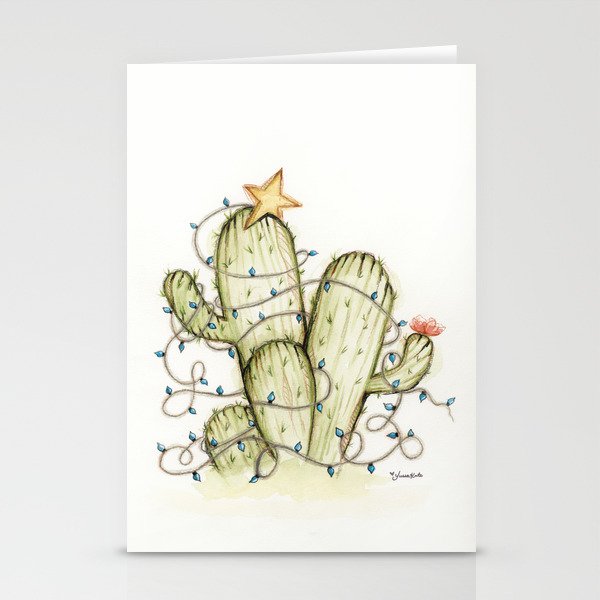 Feliz Navidad Cactus Stationery Cards
