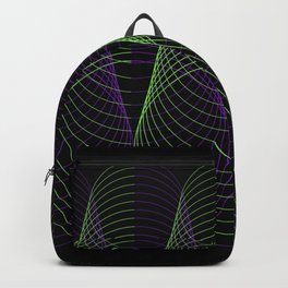A modern random design consisting of straight and twisted lines of different colors Backpack | Vintage, Painting, 3D, Digital, Aerosol, Black And White, Illustration, Pattern, Typography, Ink 