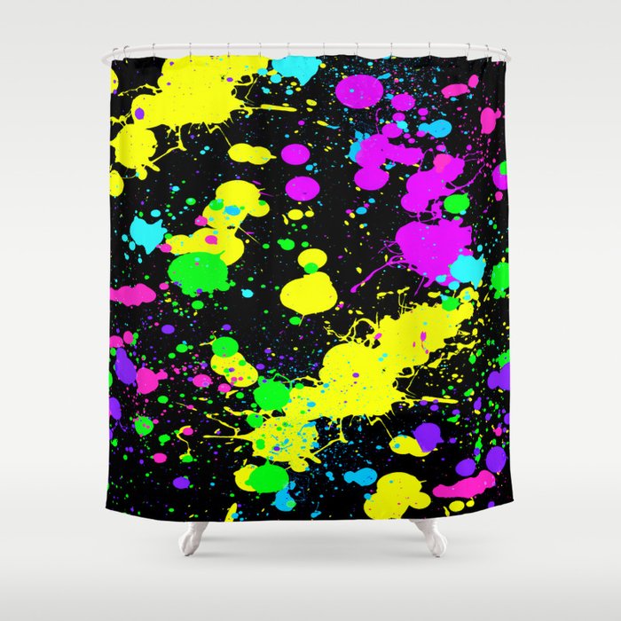 Featured image of post Paint Splatter Shower Curtain If you choose an inexpensive plastic liner or curtain coat the area that you
